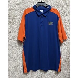 Box Seat Polo Shirt Mens Size 2XL Blue Short‎ Sleeve Florida Gators Logo NCAA